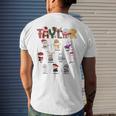 Christmas Taylor Santa First Name Personalized Xmas Men's T-shirt Back Print Gifts for Him
