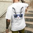 Rabbit Bunny Face Sunglasses Easter For Boys Men Men's T-shirt Back Print Gifts for Him