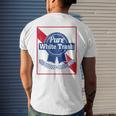 Redneck Pure White Trash Mens Back Print T-shirt Gifts for Him
