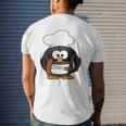 penguin Cooking Grill-Barbeque Or Dads Bbq Mens Back Print T-shirt Gifts for Him