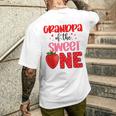 Grandpa Of The Sweet One Strawberry Birthday Family Party Men's T-shirt Back Print Gifts for Him
