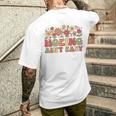 Groovy Retro Hoeing Ain't Easy Gardening Joke Gardener Men's T-shirt Back Print Gifts for Him