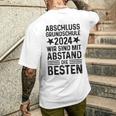 Grundschule Abschluss 2024 Mit Abstand Die Besten Kinder T-Shirt mit Rückendruck Geschenke für Ihn