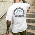 Gymnastik Papa Für Stolzeäter Raglan T-Shirt mit Rückendruck Geschenke für Ihn