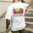 Hamburger French Fries Soda Bff Matching Best Friends Men's T-shirt Back Print Gifts for Him