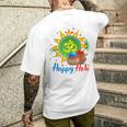 Happy Festival Of Colors Happy Holi Om Hindu Indian Men's T-shirt Back Print Gifts for Him