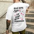 Herren Alles Gute Papa Wünscht Dir Deine Bester Swimmer S T-Shirt mit Rückendruck Geschenke für Ihn