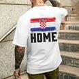 Home Kroatienintage Distressed Weltreisender T-Shirt mit Rückendruck Geschenke für Ihn