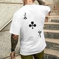 Hommealet De Trèfle Costume Carte À Jouer Carnaval Poker T-shirt imprimé au dos Cadeaux pour lui