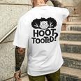 Hoot Tooted Lustiger Eulen-Spruch Papa Witz T-Shirt mit Rückendruck Geschenke für Ihn