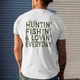 Hunting Fishing Loving Everyday Hunting Dad Mens Back Print T-shirt Gifts for Him