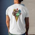 Ice Cream Gym Workout Mens Back Print T-shirt Gifts for Him