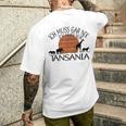 Ich Muss Gar Nix Ich Muss Nur Nach Tanzania Gray T-Shirt mit Rückendruck Geschenke für Ihn