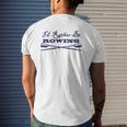 Id Rather Be Rowing Crew Team Club Blue Oars Mens Back Print T-shirt Gifts for Him