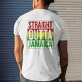Jamaica Straight Outta Jamaica Rasta Mens Back Print T-shirt Gifts for Him