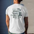 Kids My Daddy Hero Wears Combat Boots Military Dad Army Mens Back Print T-shirt Gifts for Him