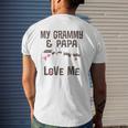 Kids My Grammy And Papa Love Me Granddaughter Sloth Mens Back Print T-shirt Gifts for Him