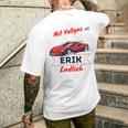 Kinder Endlich Schulkind Erik Personalised First Day Of School 2024 T-Shirt mit Rückendruck Geschenke für Ihn