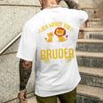 Kinder Ich Werde Ein Große Bruder 2024 Lion Big Brother 2024 T-Shirt mit Rückendruck Geschenke für Ihn