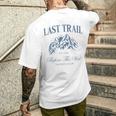 Last Trail Before The Veil Bachelorette Party Hiking Bridal Men's T-shirt Back Print Gifts for Him