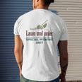 Lawn And Order Special Mowing Unit Dad Joke Mens Back Print T-shirt Gifts for Him