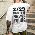 Leap Year Birthday Forever Young Leapling Men's T-shirt Back Print Gifts for Him