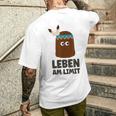 Leben Am Limit Schaumkiss Schokokiss Indian Gray S T-Shirt mit Rückendruck Geschenke für Ihn