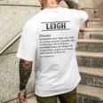 Leigh Phrase With Name Definition Customized Men's Men's T-shirt Back Print Gifts for Him