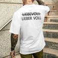 Lieber Voll Als Liebevoll T-Shirt mit Rückendruck Geschenke für Ihn