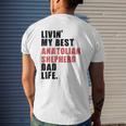 Livin' My Best Anatolian Shepherd Dad Life Adc116e Mens Back Print T-shirt Gifts for Him