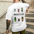 I Love Beetles- Insect Bug Lover Men's T-shirt Back Print Funny Gifts