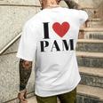 I Love Pam Heart Family Lover Custom Name Pam Idea Pam Men's T-shirt Back Print Gifts for Him