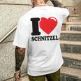I Love Schnitzel Ich Liebe Schnitzel Schnitzel T-Shirt mit Rückendruck Geschenke für Ihn