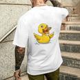 Lucky Rubber Ducks Duckling Duckies Men's T-shirt Back Print Gifts for Him