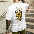 Mariposa Amarilla Primavera Hermosas Mariposas Oruga Camiseta Hombre Estampado Espalda Regalos para él
