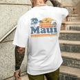Maui Hawaii Vintage Surf Beach Surfing 70'S Retro Hawaiian Men's T-shirt Back Print Gifts for Him