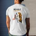 Mens Beagle Grandpa Dog Dad Mens Back Print T-shirt Gifts for Him