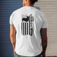 Mens Corgi Dad Vintage American Flag Patriotic Corgi Dog Mens Back Print T-shirt Gifts for Him