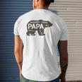 Men's Papa Camping Bear Top Camper Grandpa For Men Mens Back Print T-shirt Gifts for Him