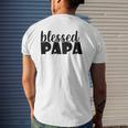 Mens Papa Grandpa Proud New Dad Blessed Papa Father's Day Mens Back Print T-shirt Gifts for Him