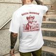 Meowdy Bachelorette Party Cowgirl Cowboy Cat Bridal Squad Men's T-shirt Back Print Gifts for Him