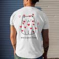 Meowentine Cute Cat Valentine Day 2023 Cute Men's T-shirt Back Print Gifts for Him