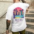 Miami Floridaintage Retro Usa America Souvenir T-Shirt mit Rückendruck Geschenke für Ihn