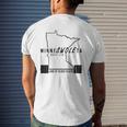 Minneswoleta Barbell Minnesota Gymer Mens Back Print T-shirt Gifts for Him
