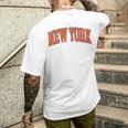 New York Text Men's T-shirt Back Print Gifts for Him