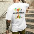 Norddeutsch Schietweather T-Shirt mit Rückendruck Geschenke für Ihn