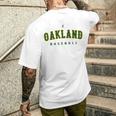 Oakland City Baseball Retro Vintage Baseball Lover Oakland Men's T-shirt Back Print Gifts for Him