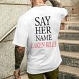 Official Say Her Name Laken Riley Apparel Men's T-shirt Back Print Gifts for Him