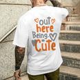 Olive Army Solar Orange Color Match Men's T-shirt Back Print Gifts for Him