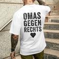 With 'Omas Agegen Richs' Anti-Rassism Fck Afd Nazis T-Shirt mit Rückendruck Geschenke für Ihn